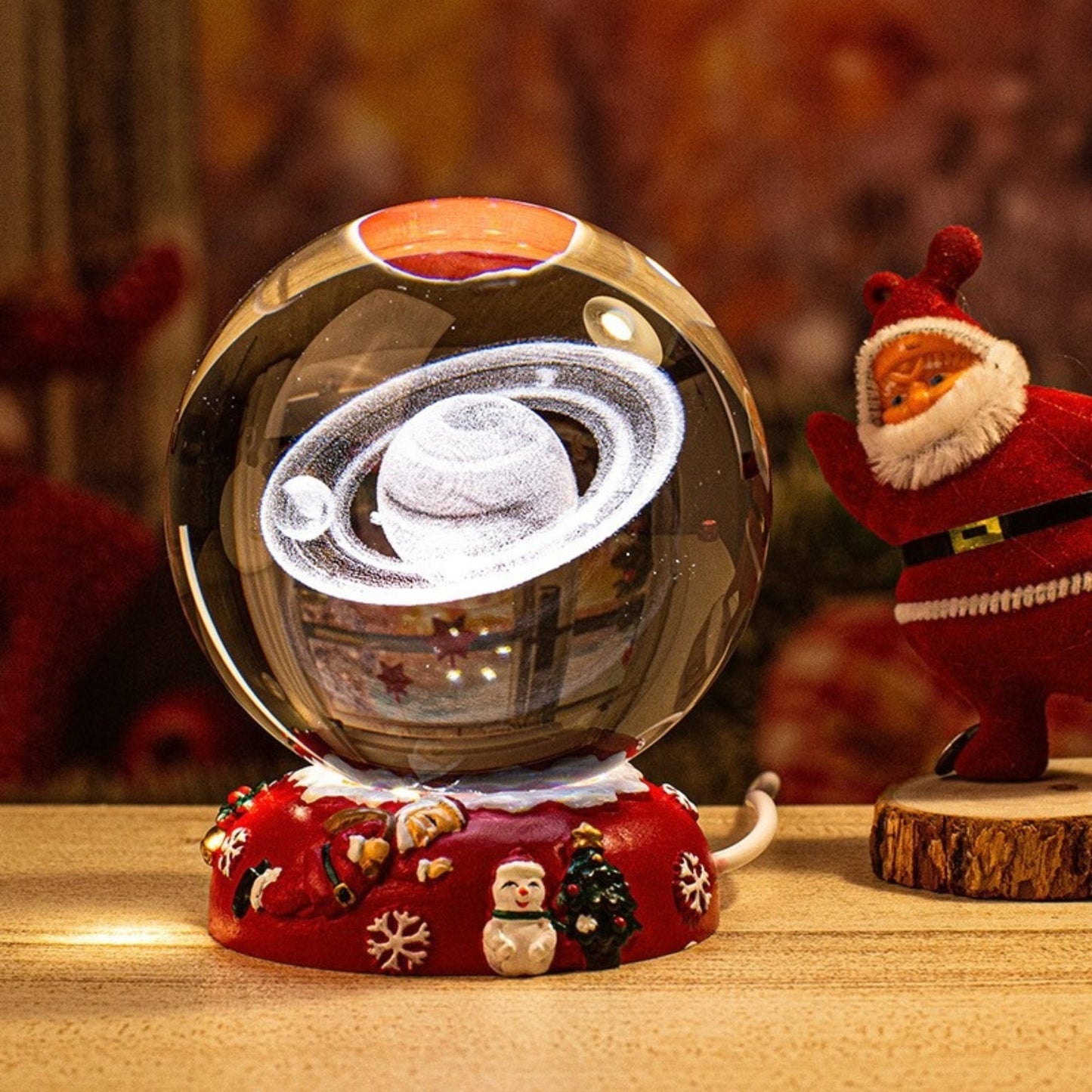 Christmas Snow Globe Space Themed Lamp - Space Mesmerise - Space Gifts | Lamps | Statues | Home Decor