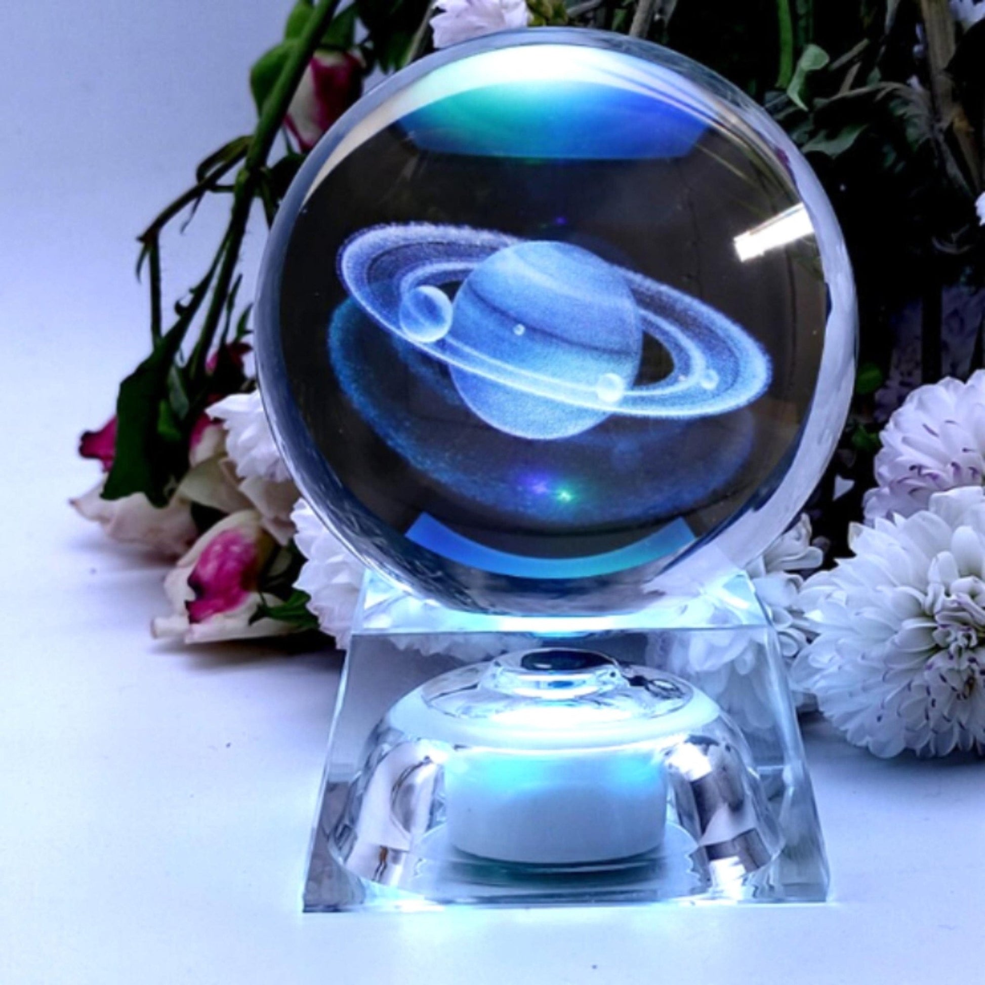 Crystal Saturn Globe - Space Mesmerise - Space Gifts | Lamps | Statues | Home Decor