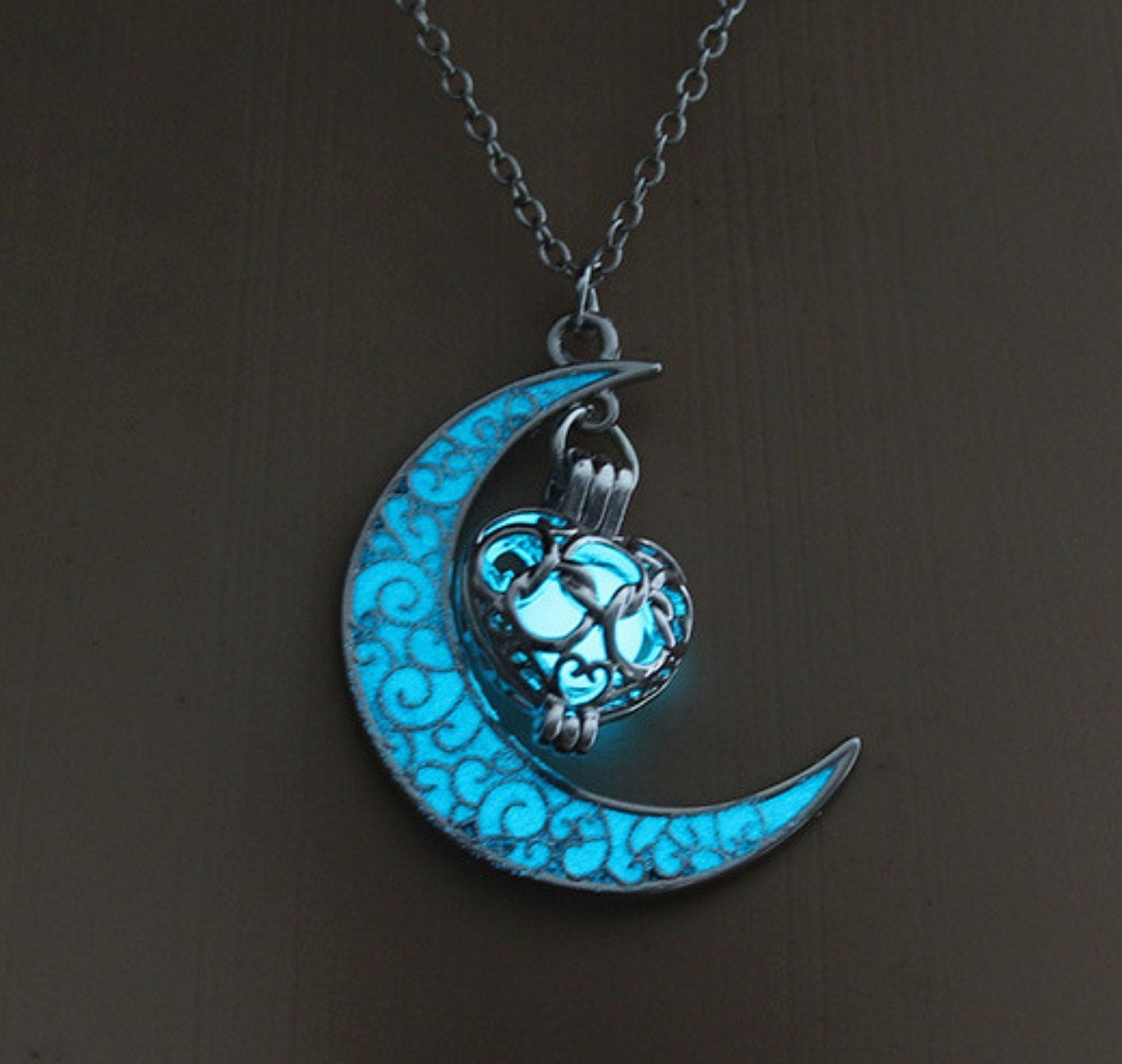 Puffy Crescent Moon Pendant – Mar Silver Jewelry