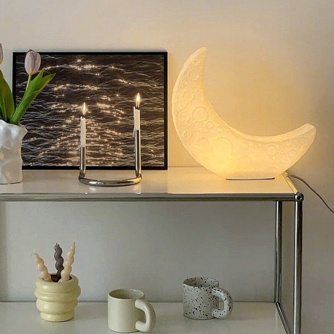 Large Crescent Moon Lamp - Space Mesmerise - Space Gifts | Lamps | Statues | Home Decor