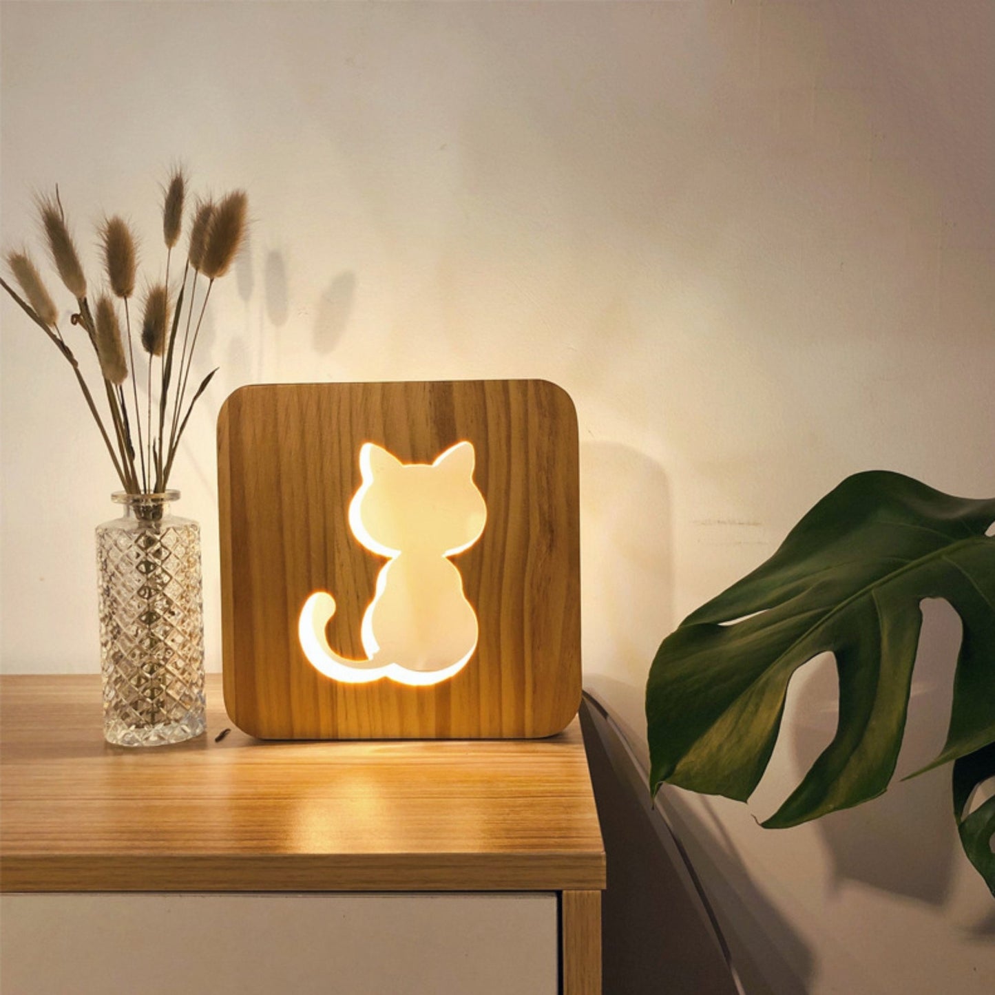 Minimalist Wooden Nursery Night Light - Space Mesmerise - Space Gifts | Lamps | Statues | Home Decor