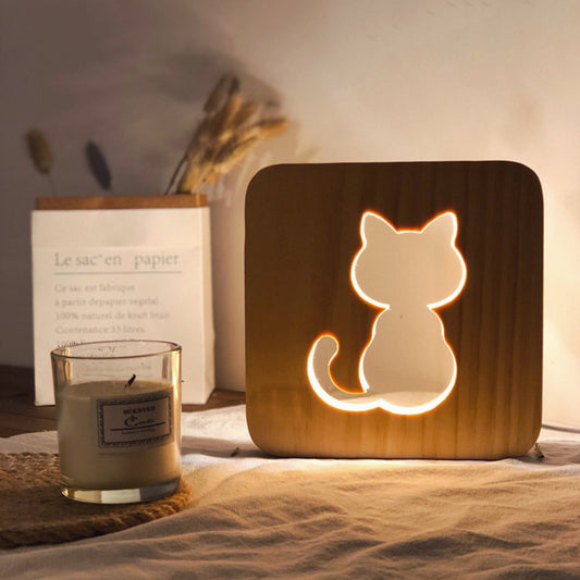 Minimalist Wooden Nursery Night Light - Space Mesmerise - Space Gifts | Lamps | Statues | Home Decor