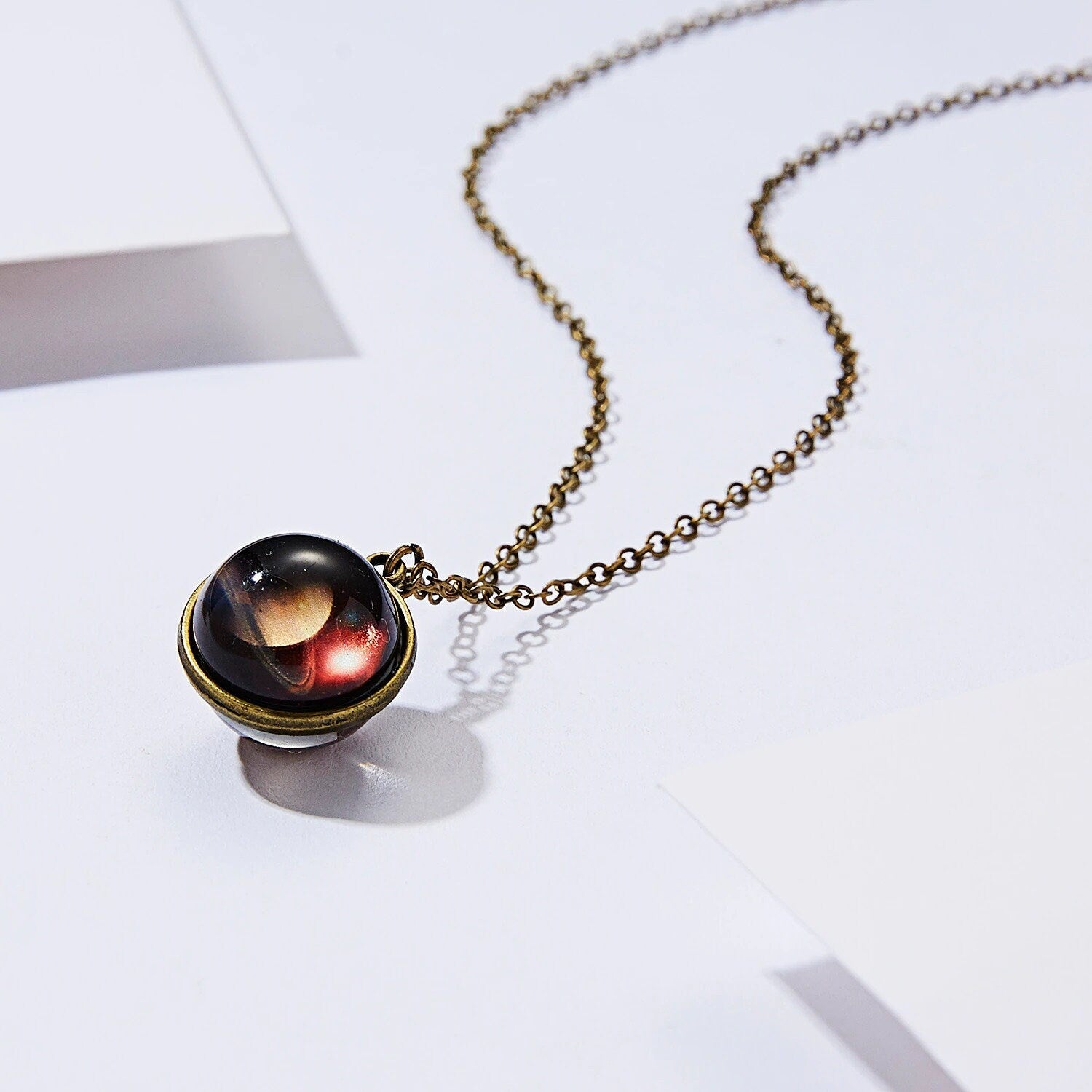 Saturn Pearl Necklace For Women, Pearl Planet Necklace, Sterling Silver  Saturn Pearl Necklace, Pearl Orb Choker, Minimalist Jewelry | Fruugo UK