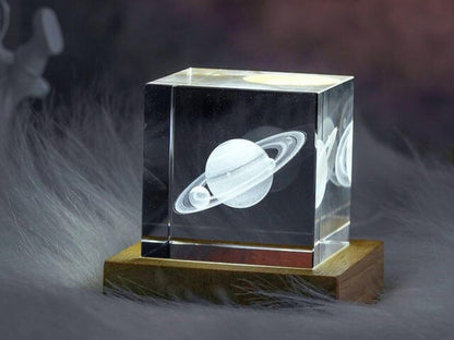 Space Crystal Cube Lamp - Space Mesmerise - Space Gifts | Lamps | Statues | Home Decor