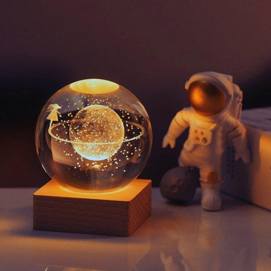 Star Explorer Crystal Lamp Globe - Space Mesmerise - Space Gifts | Lamps | Statues | Home Decor